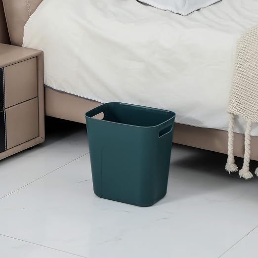 UUJOLY Plastic Small Bathroom Trash Can, 3.5 Gallon, Bluish Green, 3 Pack | - Image 2