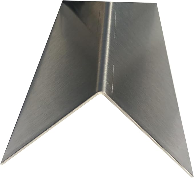 Brushed 304 Stainless Steel Corner Guards, 48" Wall Protectors, 20ga & 16ga, Available in 1/2" to 4", Multi-Pack Options (1, 2, 5, or 10) (2, 3 x 3, 16ga, No Hug Edges)