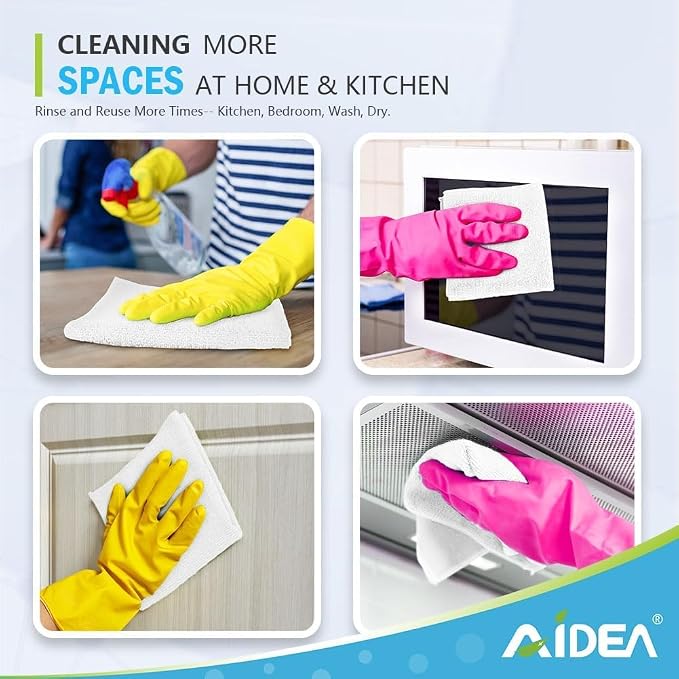 AIDEA Microfiber Cleaning Cloth White-400PK, Soft Microfiber Towels - Image 7