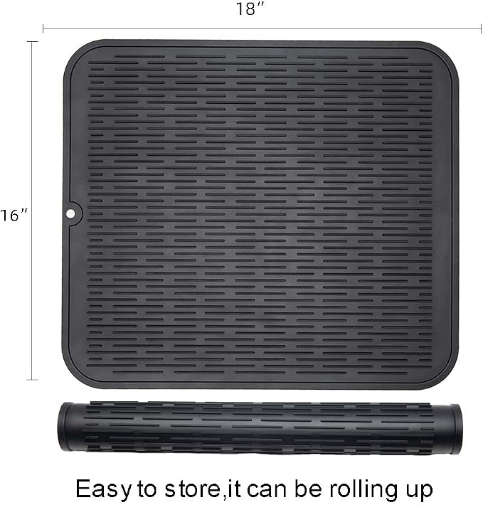 ZLR 2 Pcs Heavy-Duty Silicone Dish Drying Mat - Image 2
