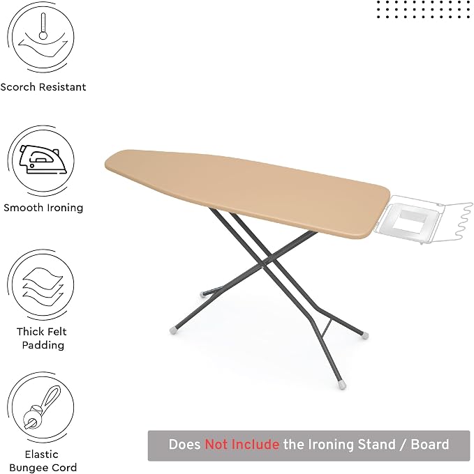 Encasa XO Ironing Board Cover and Pad, Large 54"x15" - Image 2