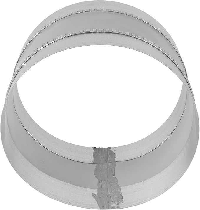 Repa Market 10" Inch Flexible Vibration And Noise Reducing Coupler - Female Fit Duct Connector – Galvanized Steel Coupling for Joining Two Male Duct Fittings – HVAC Ventilation Inline Joint