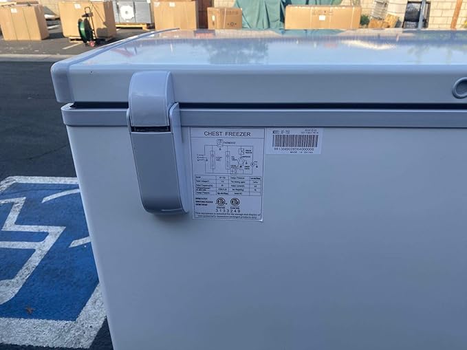Commercial Freezer Chest freezer 24 cubic feet, 77 inches Long, ice cream freezer large capacity, NSF certified, White Solid 2 door w Storage Baskets XF-750 dup1