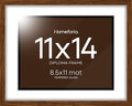 Homeforia 11x14 Diploma Frame Brown Wood, High End Dark Oak 11 x 14 Certificate Frames with Mat 8.5x11, 14x11 Document Matted Frame, Walnut Wooden Graduation Frames, Tempered Glass, Wall Kit, Set of 1