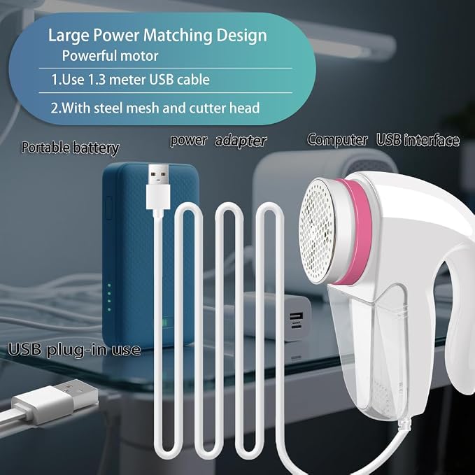 Fabric Shaver for Furniture, Sweater Shaver, Electric Lint Remover for Clothes - Image 3