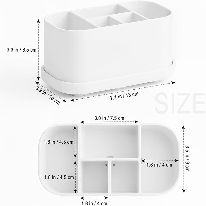 Luxspire Toothbrush Holders for Bathrooms, 5 Slots, Toothbrush Holder - Image 3