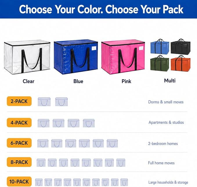 ClearSpace Heavy Duty Moving Bags or Storage Bins - Image 8