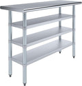 18 in. x 48 in. Stainless Steel Work Table with Three Bottom Shelves | NSF Kitchen Prep Table | Utitly Metal Table
