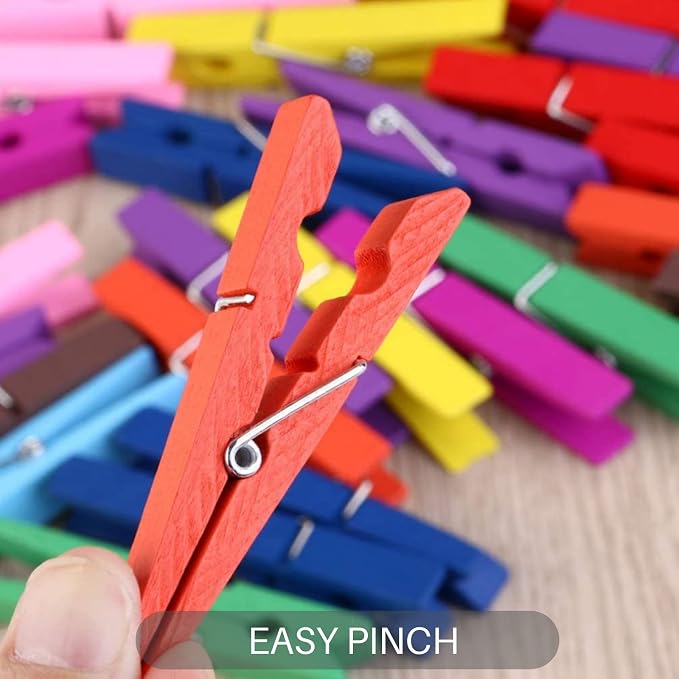 10 Colored Wooden Clothespins 50 PCS, 2.9 Inch Heavy Duty Clothes Pins | - Image 9