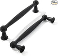khtumeware 10 Pack 5 Inch(128mm) Black Cabinet Pulls Black Kitchen Matte Black Cabinet Handles Kitchen Cabinet Hardware for Cupboard Drawer Handles Dresser Pulls