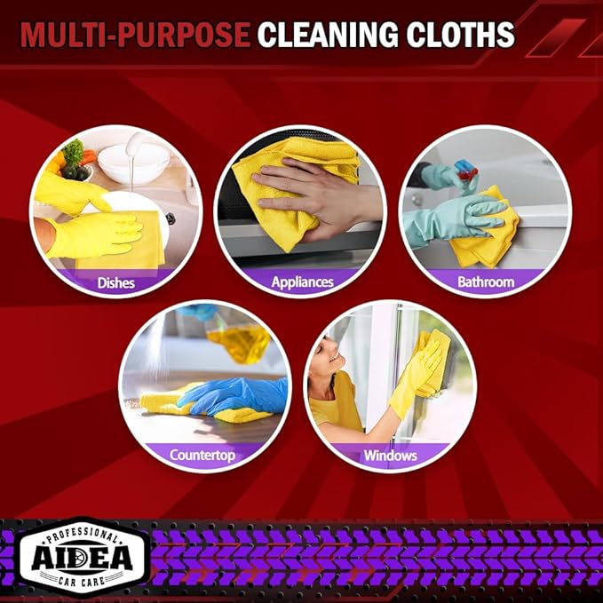 AIDEA Microfiber Cleaning Cloth-20PK, Microfiber Towels - Image 7
