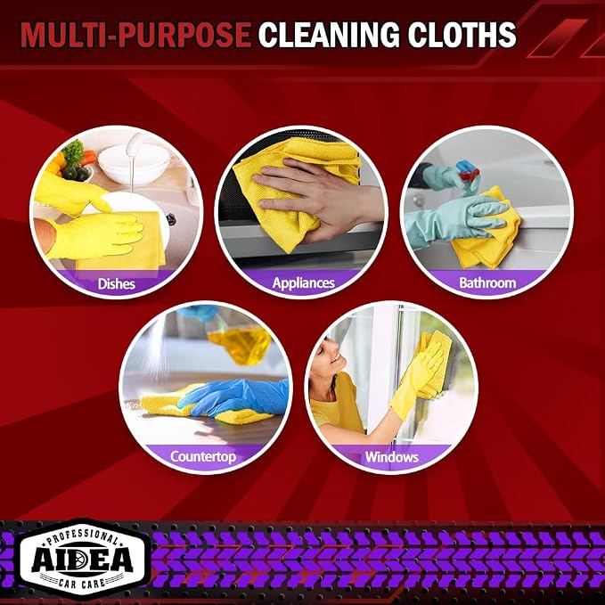 AIDEA Microfiber Cleaning Cloth-20PK, Microfiber Towels - Image 7