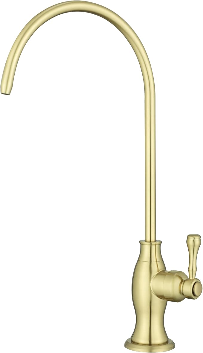 Delle Rosa Brushed Gold Drinking Water Faucet, Non-Air Gap Stainless Steel by DelleRosa