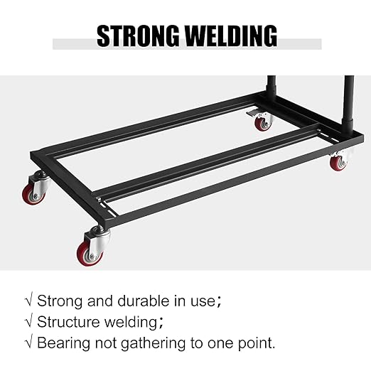 Multi-Function Folding Chair Cart Commercial Grade Steel Frame Storage and Transport Dollies for Plastic Resin and Wood Folding Chairs,37.8 X 21 X 36''