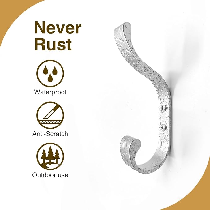 Coat Hooks Wall Mount, Heavy Duty Wall Hooks - Image 8