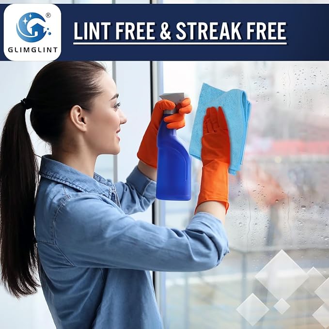 GLIMGLINT Microfiber Cleaning Cloth, 12 Pack Towels - Image 5