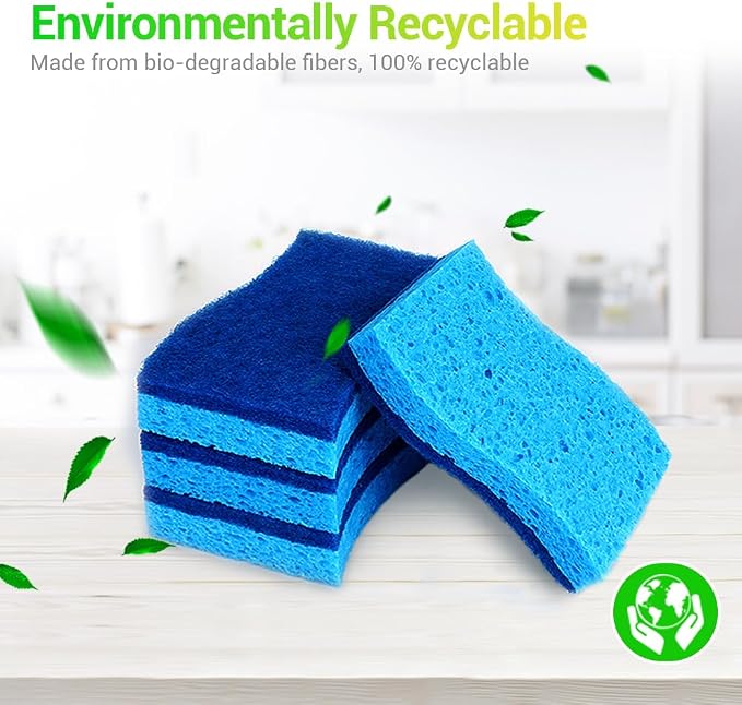 AIDEA Sponges Kitchen, Non Scratch Scrub Sponge-12Count, Dish Sponges | - Image 7