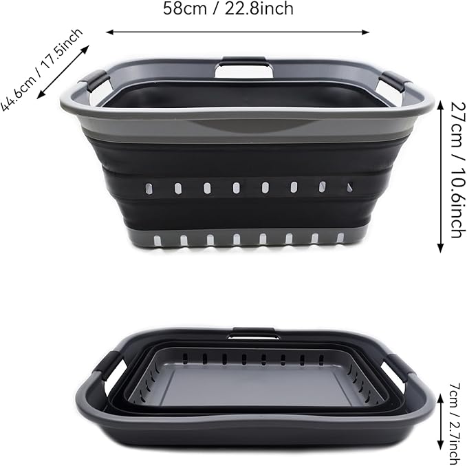 SAMMART 42L Collapsible Plastic Laundry Basket - Image 5