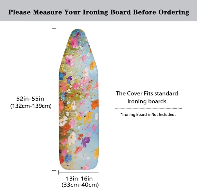 Flower Butterfly Ironing Board Cover and Pad Heat Reflective Stain Resistant - Image 5