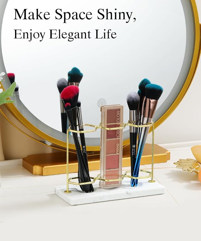 Emibele Electric Toothbrush Holder, 3 Slots 2-Layer Gold Toothbrush Holder | - Image 5