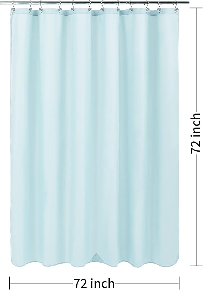 ALYVIA SPRING Waterproof Fabric Shower Curtain or Liner Blue - Image 7