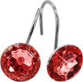 Red Diamond Crystal Bling Shower Curtain Hooks Rings by MitoVilla