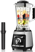 Blenders for kitchen, 1800W Smoothie Blender, Professional High Speed Countertop Blender with Stainless Steel Blades, 68-oz. Pitcher Ice Crushing & Frozen Fruit, BPA Free, Silver