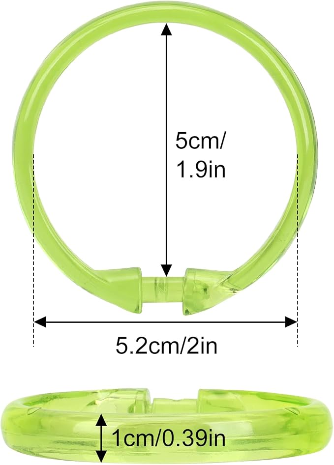 Green Shower Curtain Hooks - Image 4