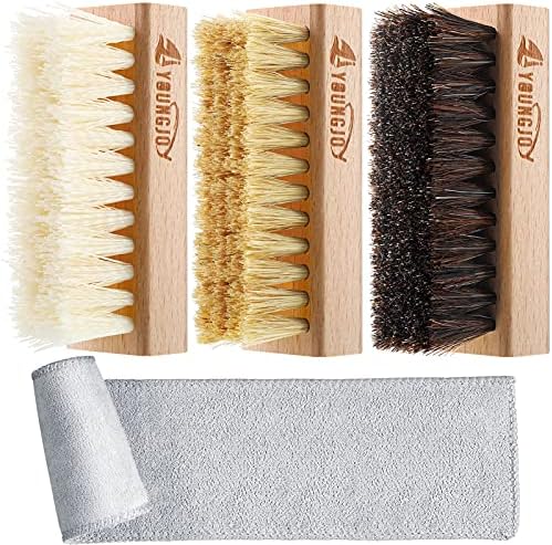 YoungJoy 3 Pieces Dual Sided Sneaker Shoe Cleaner Brush Set Shoes Clean Brush by Unknown