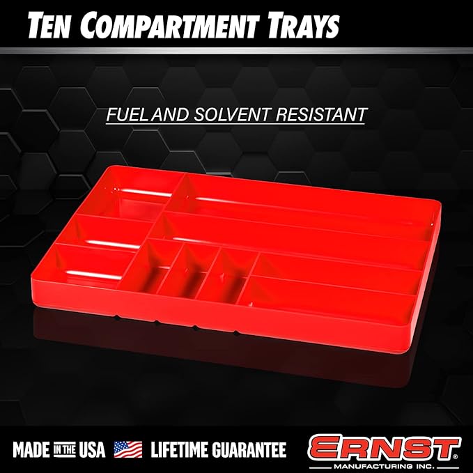 Ernst MFG 10 Compartment Drawer Organizer: Heavy Duty Stackable Tray - Image 4