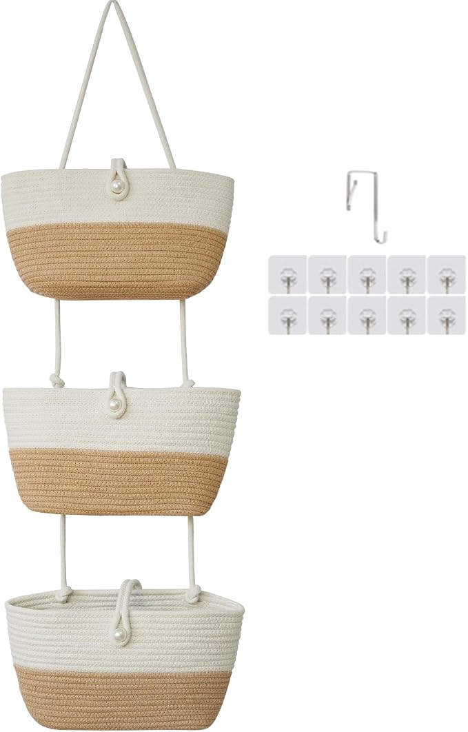 TeoKJ 3-Tier Hanging Baskets for Storage by TeoKJ
