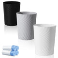 Small Bathroom Trash Can with Bags Garbage Can, 3 Pack, Kids Room, 1.8 Gallo by UUJOLY