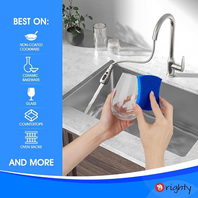 Orighty Non-Scratch Scrub Sponges, 24 Pack Kitchen Sponge Cleaning Sponge | - Image 2