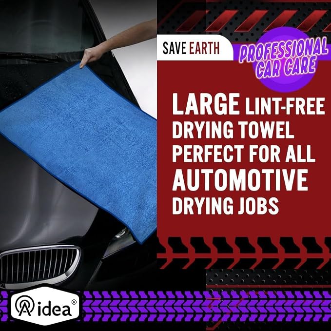 AIDEA Microfiber Towels for Cars-2PK, Large Professional Car Drying Towel - Image 6