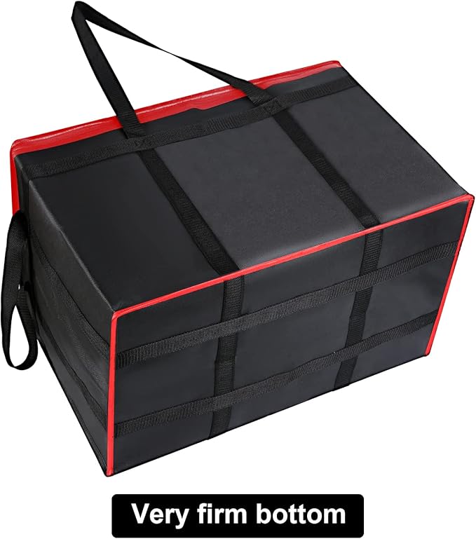 2 Pack XXXL Insulated Food Delivery Bag Black Red Cooler Bags Keep Food Warm Catering Therma for doordash Catering Cooler Bags Keep Food Warm Catering Therma Catering Shopper hot XXXL
