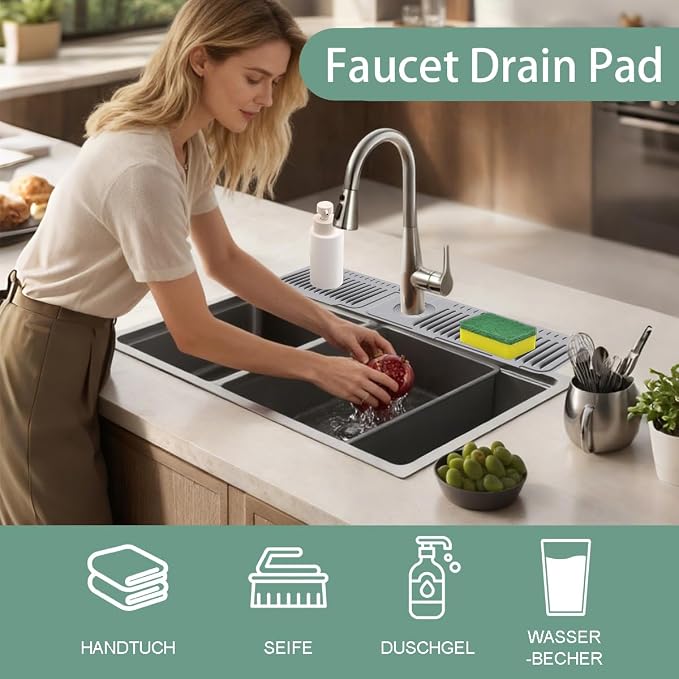 24 Inch Upgraded Draining Mat Folding Faucet Mat - Image 6