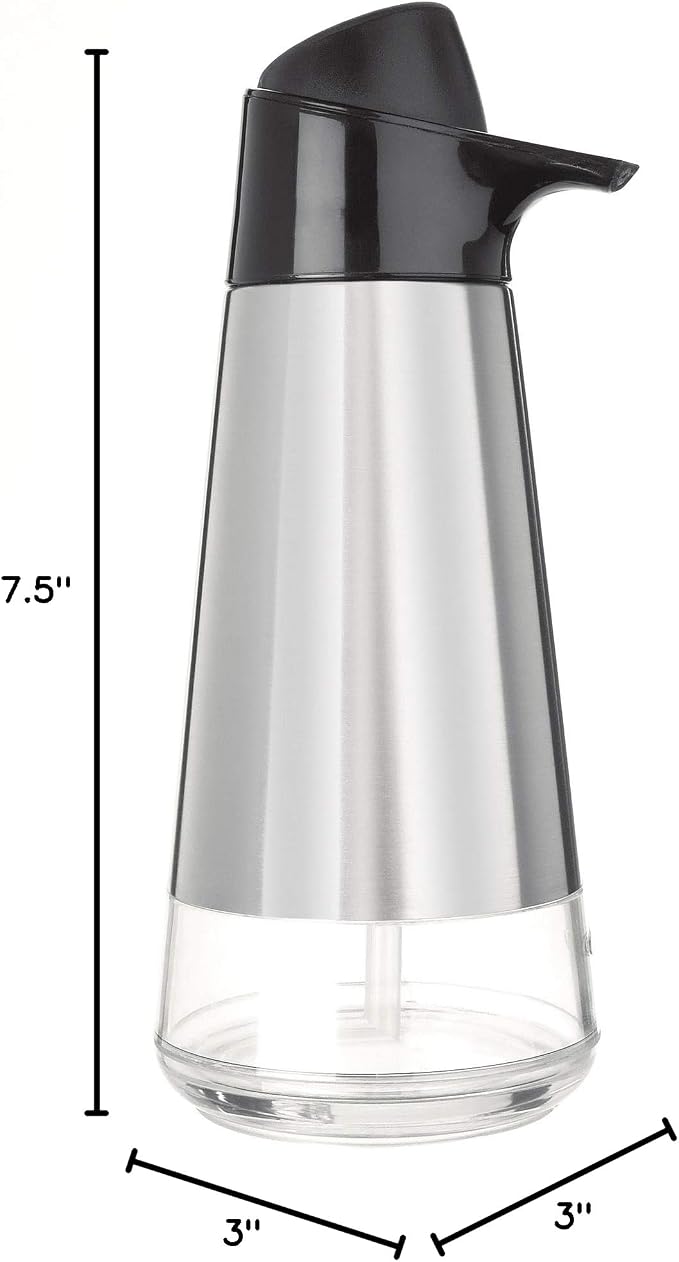 OXO Good Grips Stainless Steel Easy Press Soap Dispenser | 15 oz Capacity - Image 7