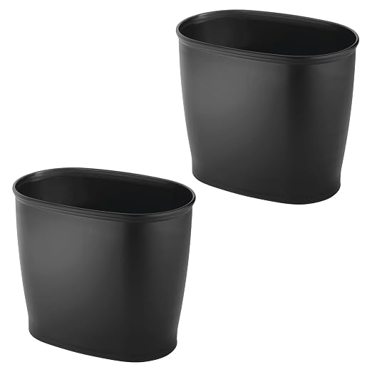 iDesign Slim Plastic Bathroom Trash Can, - Image 7