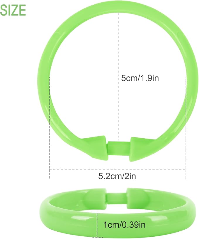 Green Shower Curtain Hooks - Image 4