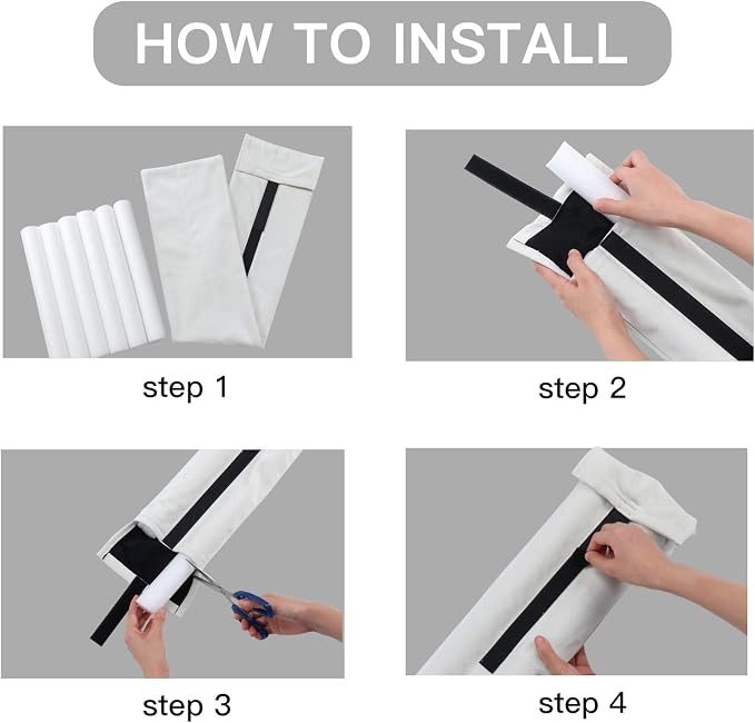 GDHOMM Door Draft Stopper, Weather Stripping Door Seal Adjustable 30"-36" - Image 6