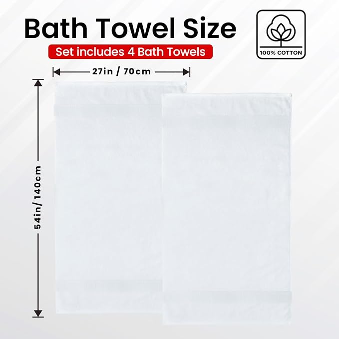 Infinitee Xclusives 100% Ring-Spun Cotton Bath Towels - Image 3