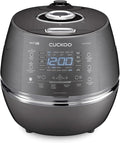 CUCKOO High Pressure Rice Cooker 6-Cup Uncooked / 12-Cup Cooked with Induction Heating Technology, Versatile Rice Maker with 21 Menu Options and Steam Plate, Voice Guide, Dark Gray (CRP-DHSR0609FD)