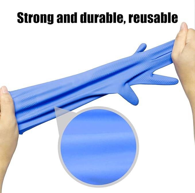 Rubber gloves dishwashing 2 or 4 Pairs - Image 7