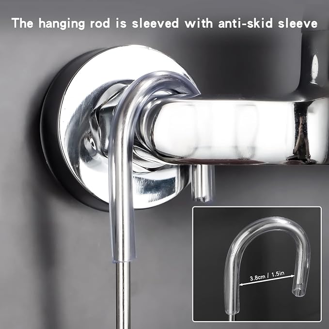 YQh hanging shower rack, bathroom storage rack, shampoo bracket, the back hook - Image 4