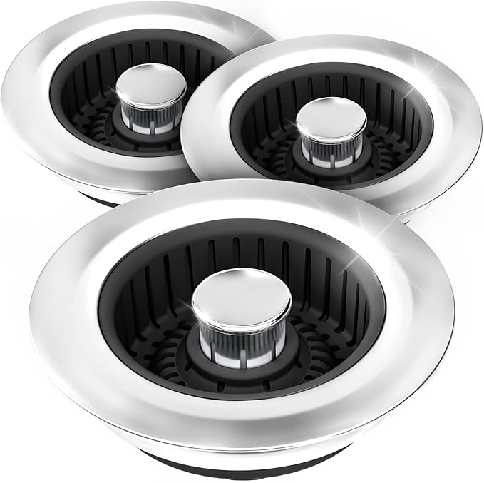 zaa 3 in 1 Kitchen Sink Drain Strainer Stopper Removable Basket Pop-Up by zaa