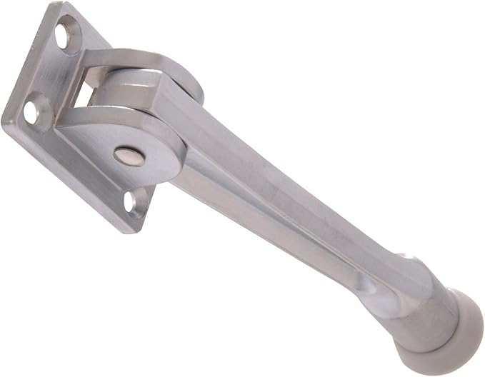 Hillman 852940 5" Kickdown Door Stop- Satin Chrome 2-Pack - Image 3