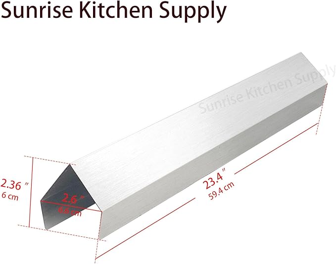 (Pack of 2) Sunrise Kitchen Supply Stainless Steel Deep Fryer Joining Strip/Connector (23 3/8"L x 2 3/8"W x 2 1/4"H)