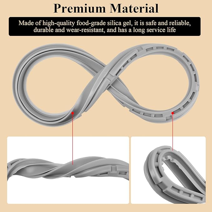 1 Pc Silicone Pressure Rice Cooker Gasket Fits for 6-Cup CUCKOO IH Pressure Rice Cooker CCP-DH06, Replacement Dual Motion Rubber Packing Ring, Replacement Rubber Packing/Gasket, for Rice Cookers