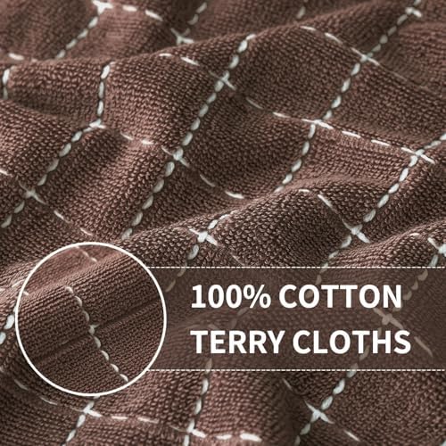 Kitinjoy 100% Cotton Terry Kitchen Dish Cloths, 12”x 12” - Image 2