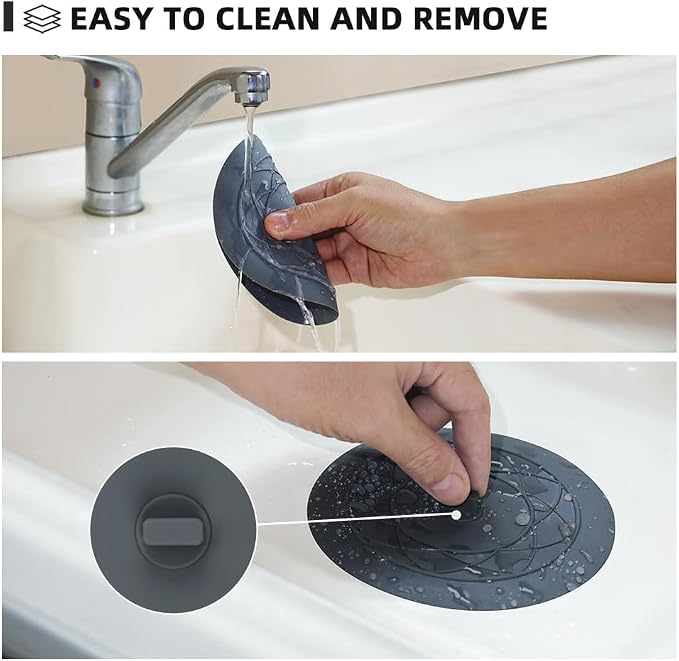 Tub Stopper 2PCS, Bathtub Drain Stopper, 6 inches Bathtub Tub Drain Cover - Image 3